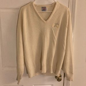 Vintage Cream Knit pullover Cardigan Sweater Monsanto